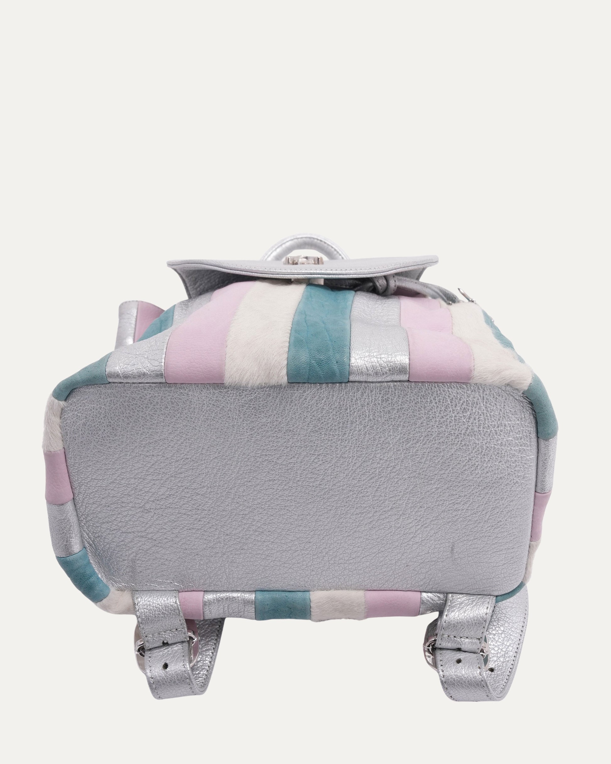 chrome hearts mini iggy backpack Chrome Hearts Dagger Embellished Suede Leather Striped Iggy Backpack – Justin Reed