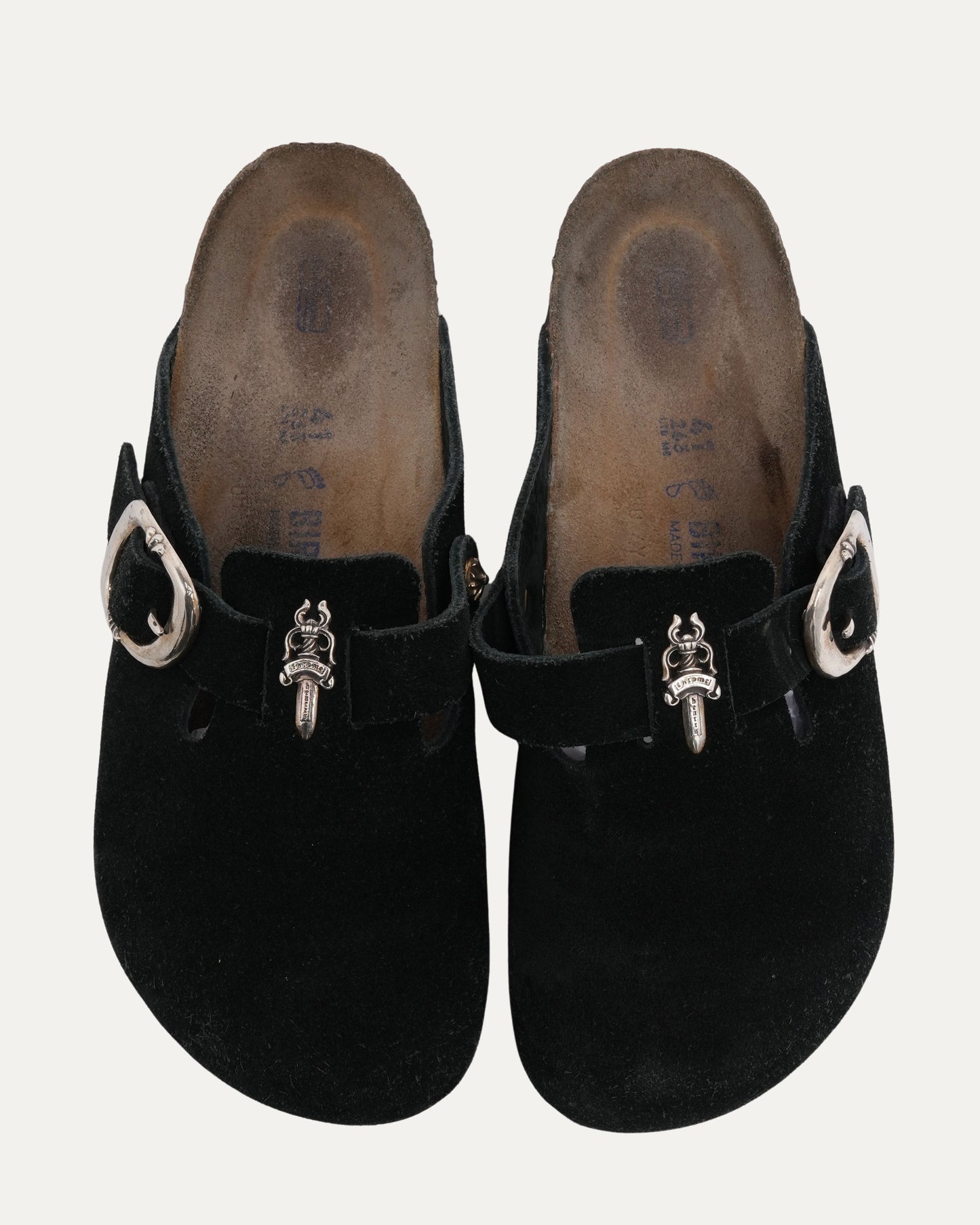 Dagger Embellished Birkenstock Boston Suede Mule