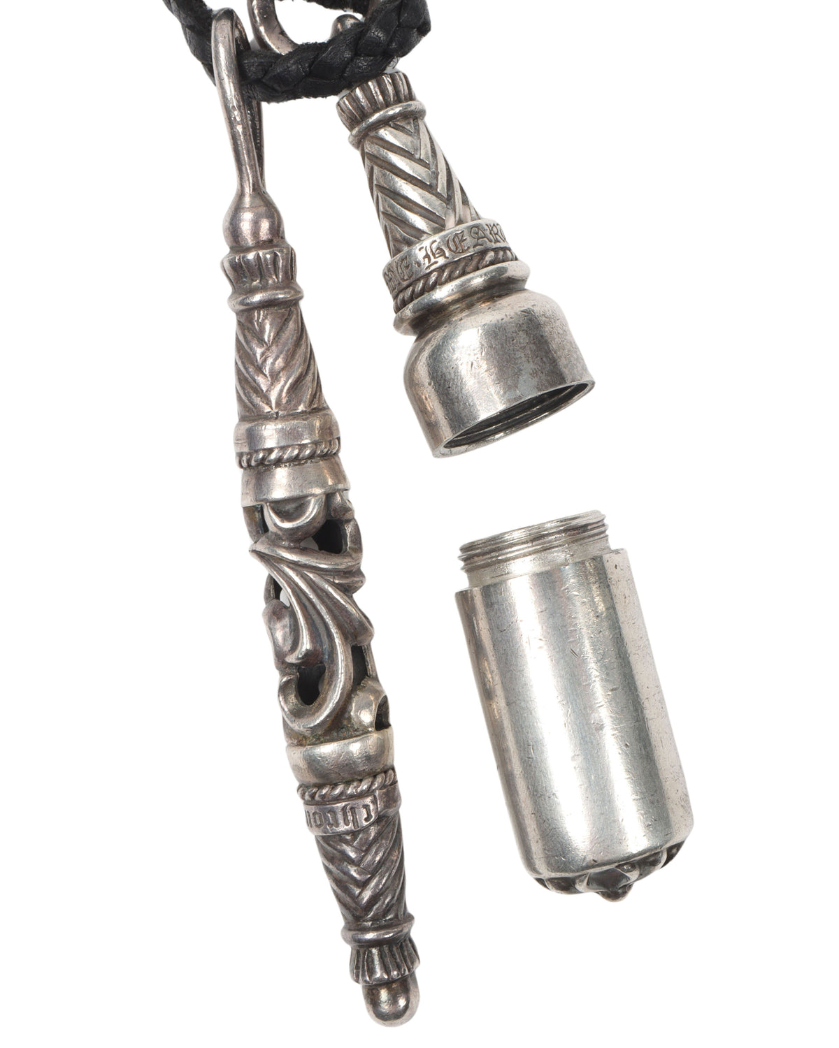 Leather Necklace with Vial