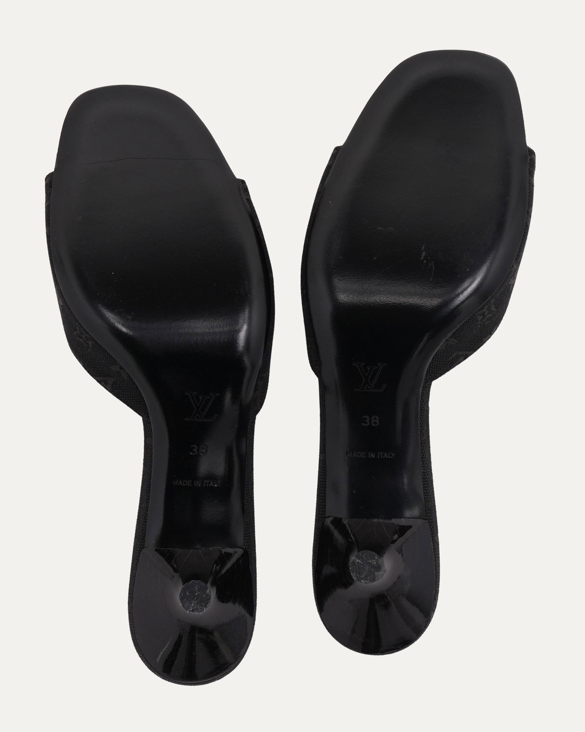 Monogram Bow Kitten Heels Sandals