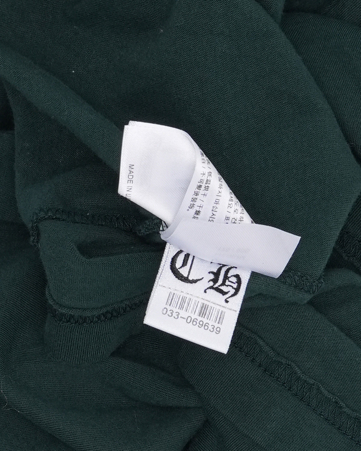Horseshoe Logo Plus Cross Pocket Long Sleeve T-Shirt