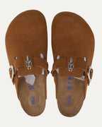 Dagger Embellished Birkenstock Boston Suede Mule