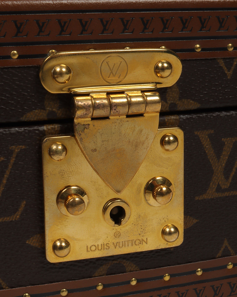 Louis Vuitton watch case light brown leather ladies' men's box