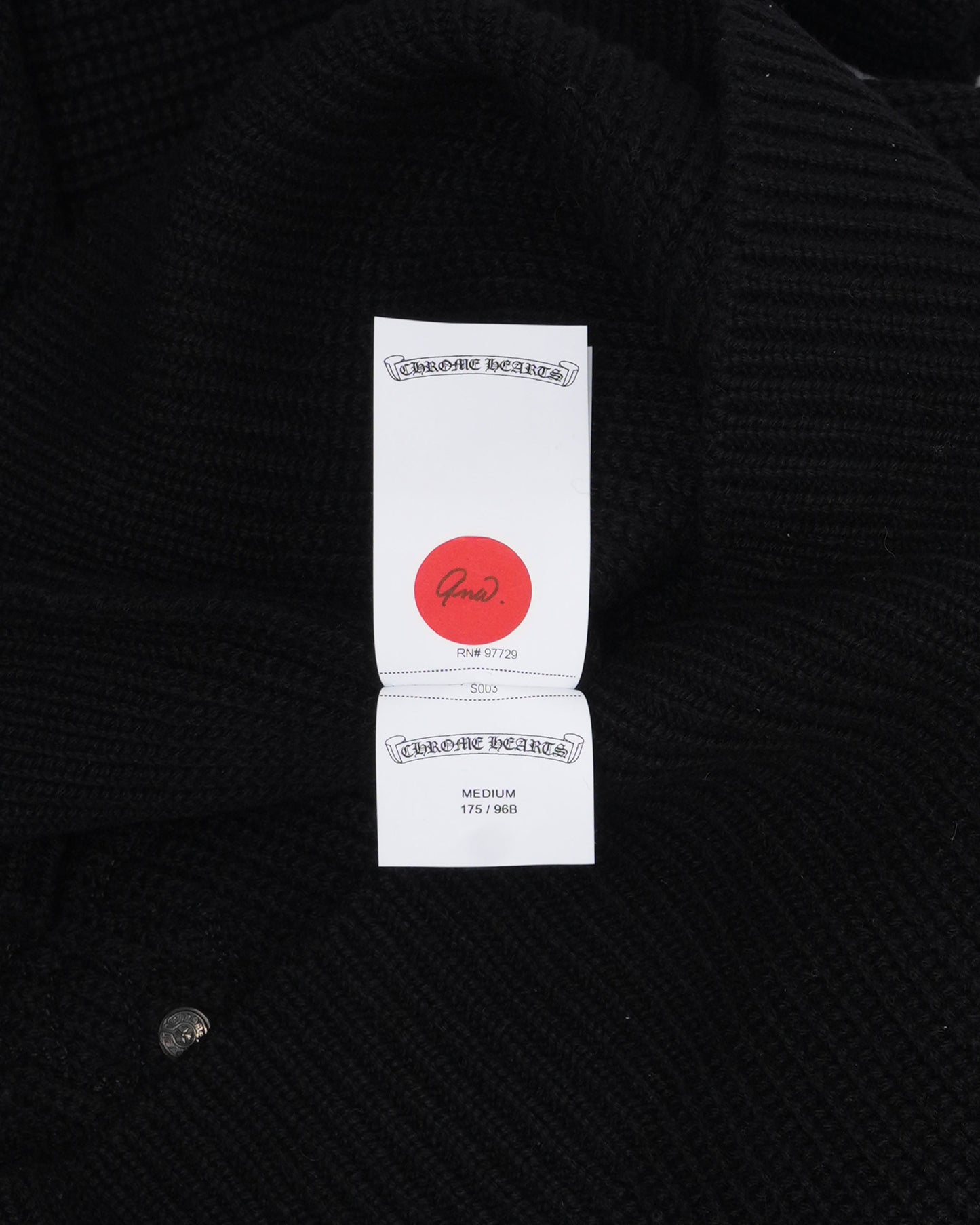 Cross Patch Knit Quarter Zip Sweater