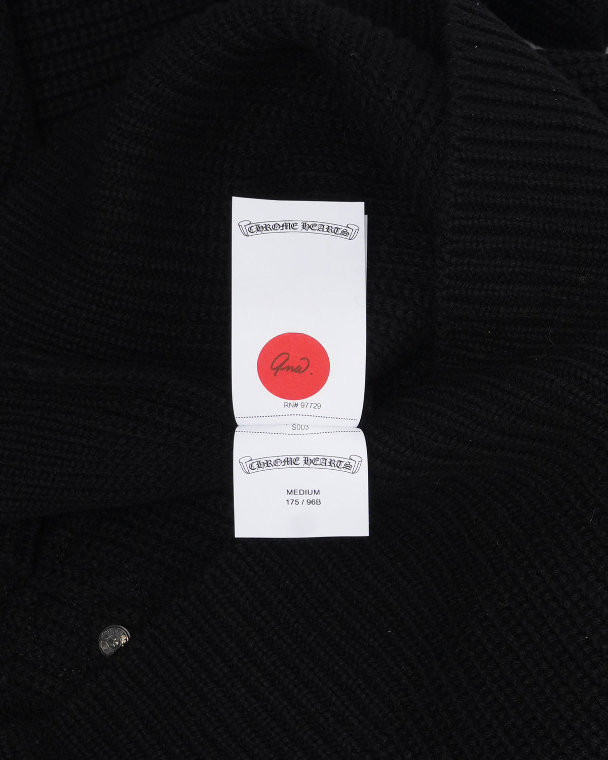 Cross Patch Knit Quarter Zip Sweater