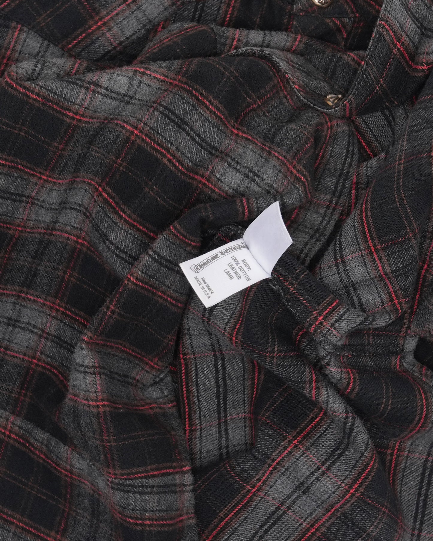 Leather Accent Fleur Yoke Flannel Shirt