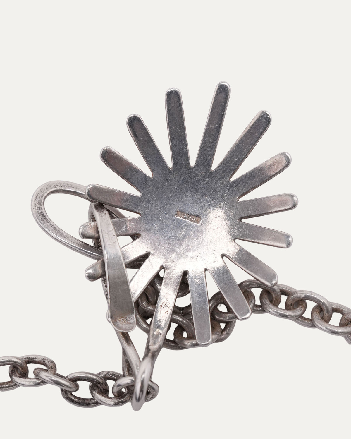 Turquoise Urchin and Feather Necklace