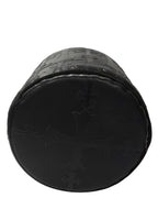 Leather Cross Patch Stool