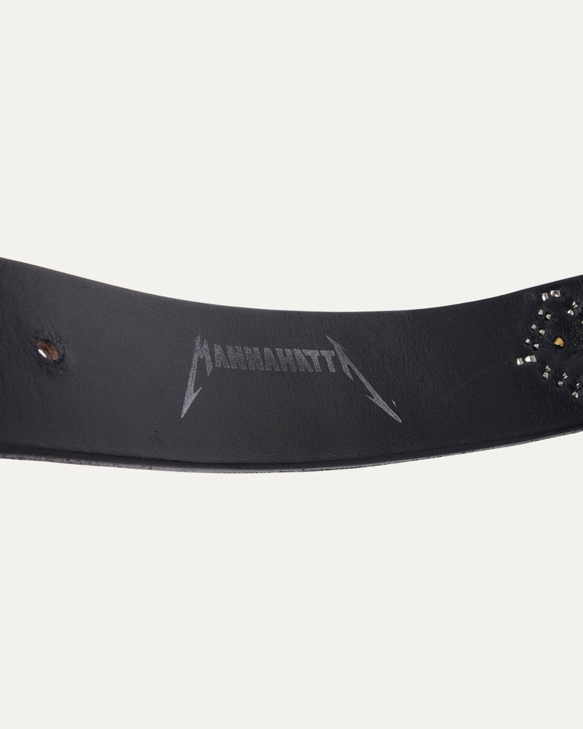 Studded Leather Lizard Inlay Belt