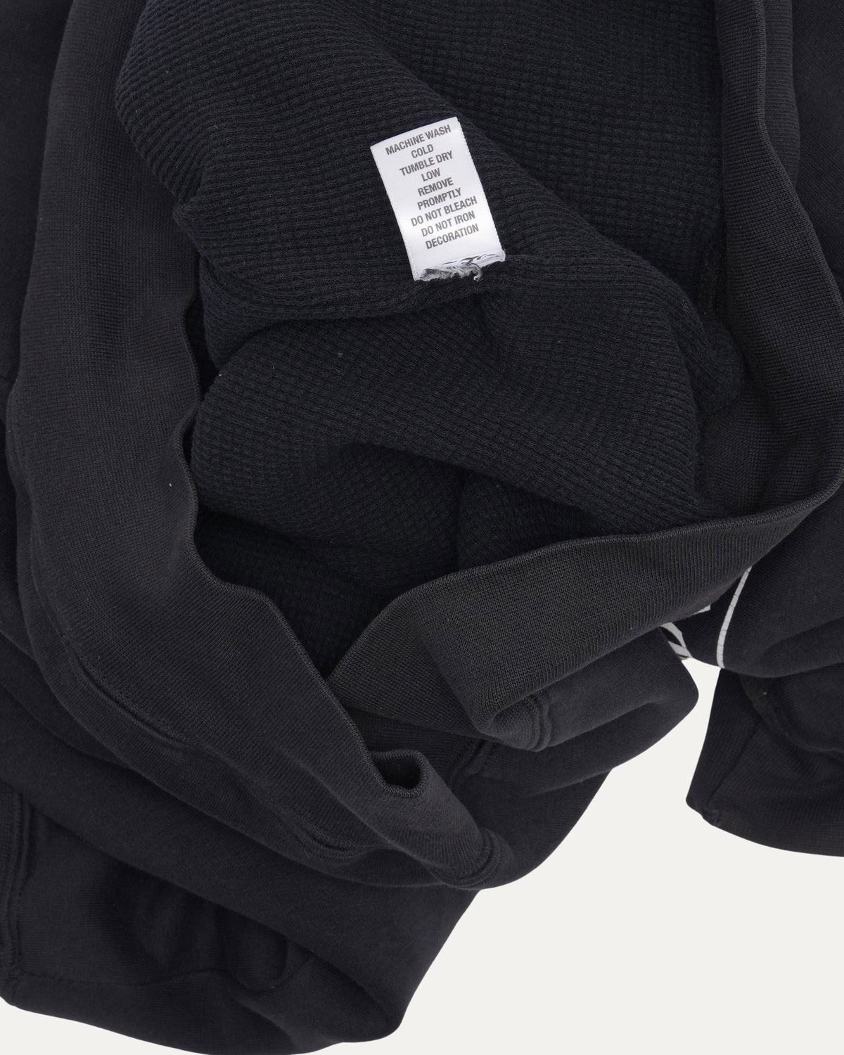 Vintage Scroll Logo Thermal Lined Zip Up Hoodie