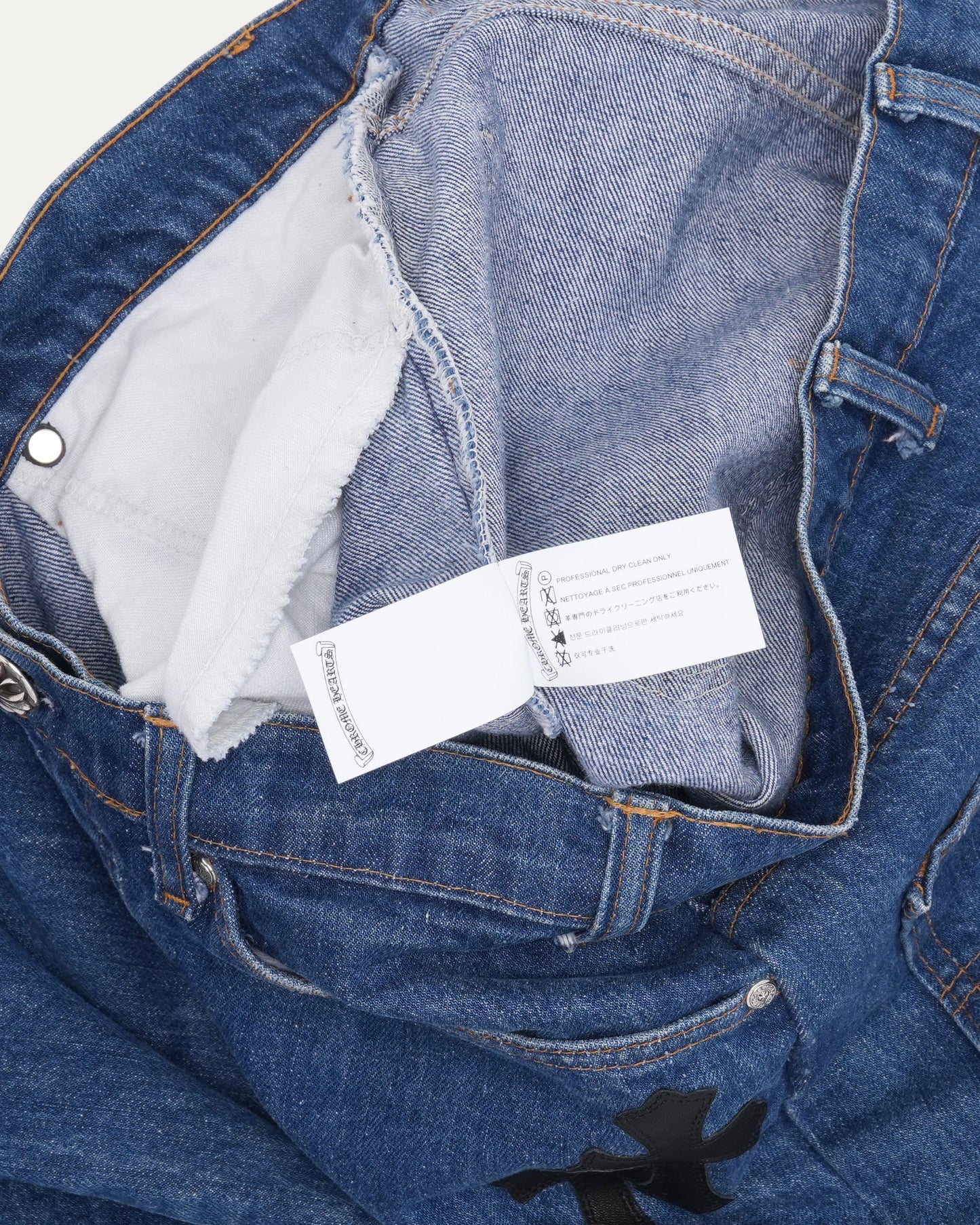 Levis 517 Orange Tab Cross Patch Jeans