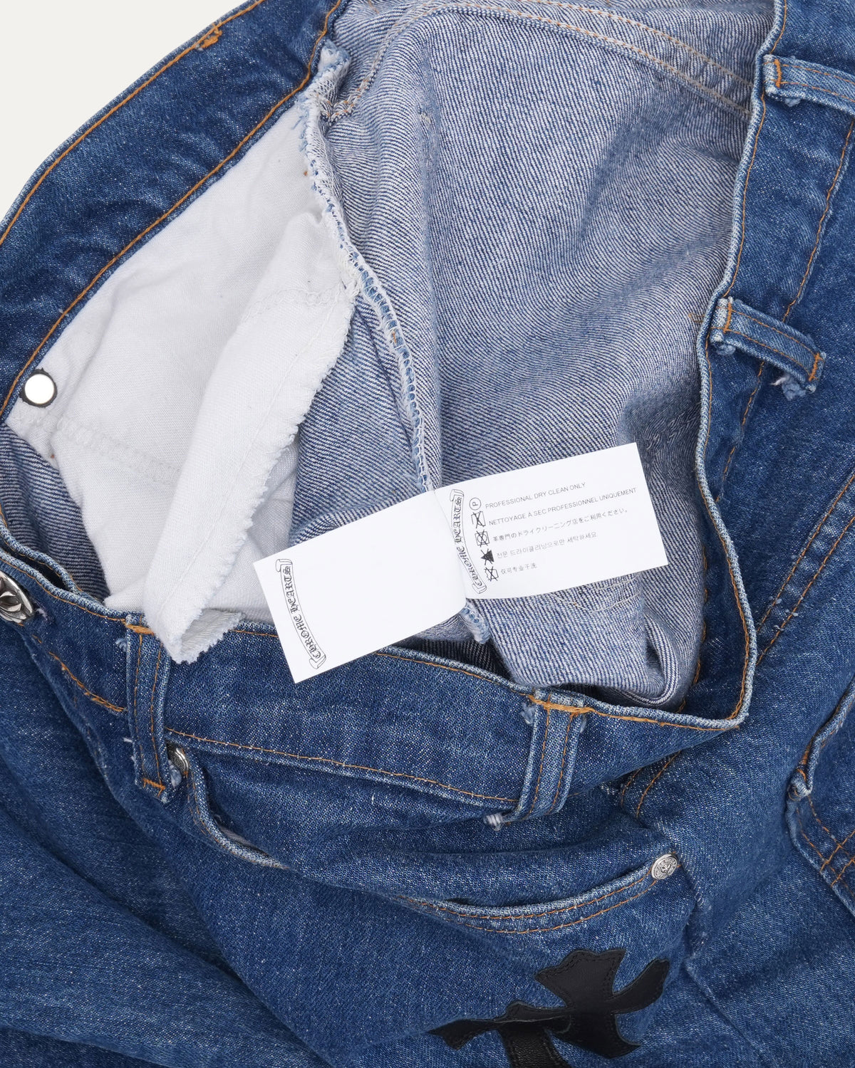 Levis 517 Orange Tab Cross Patch Jeans