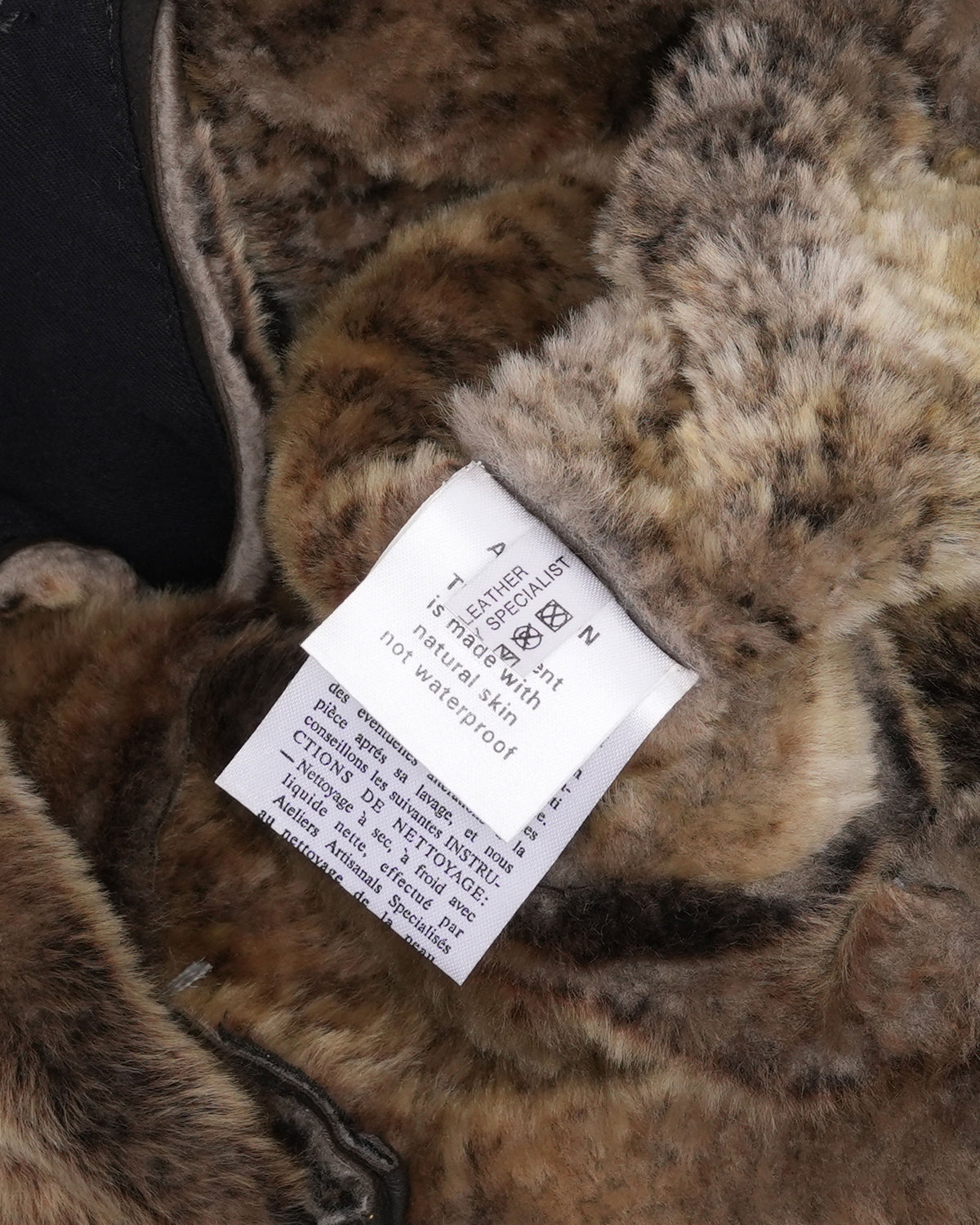 Shearling Lined Leather Coat
