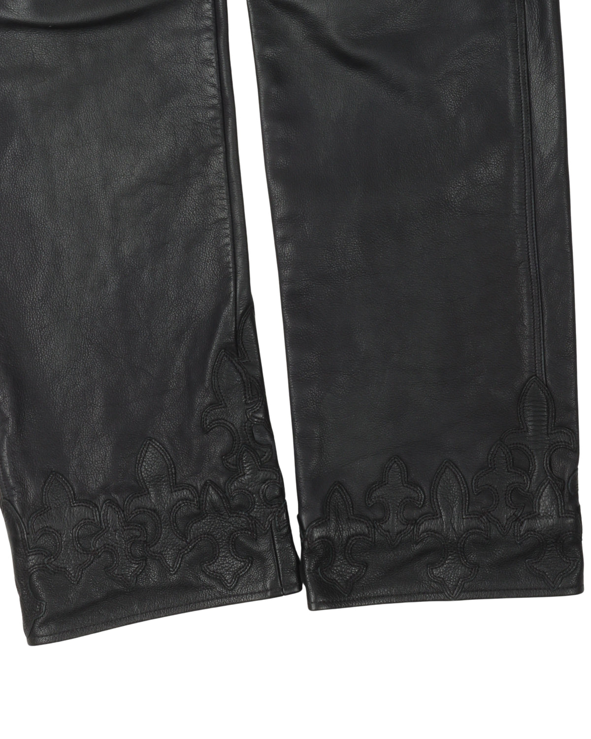 Custom Le Fleur Cross Patch Leather Pants