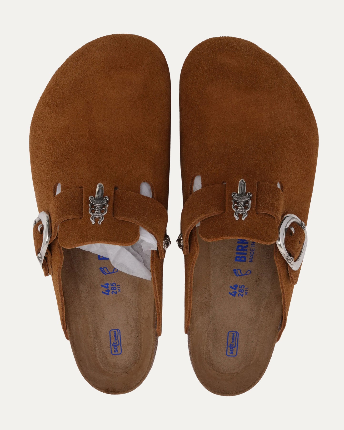 Dagger Embellished Birkenstock Boston Suede Mule