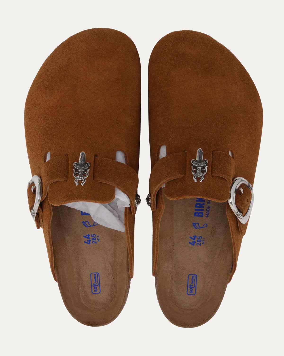 Dagger Embellished Birkenstock Boston Suede Mule
