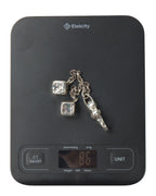 Silver Dice Keychain Clip