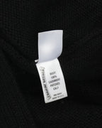 Spine Cross Patch Asymmetric Cardigan Sweater