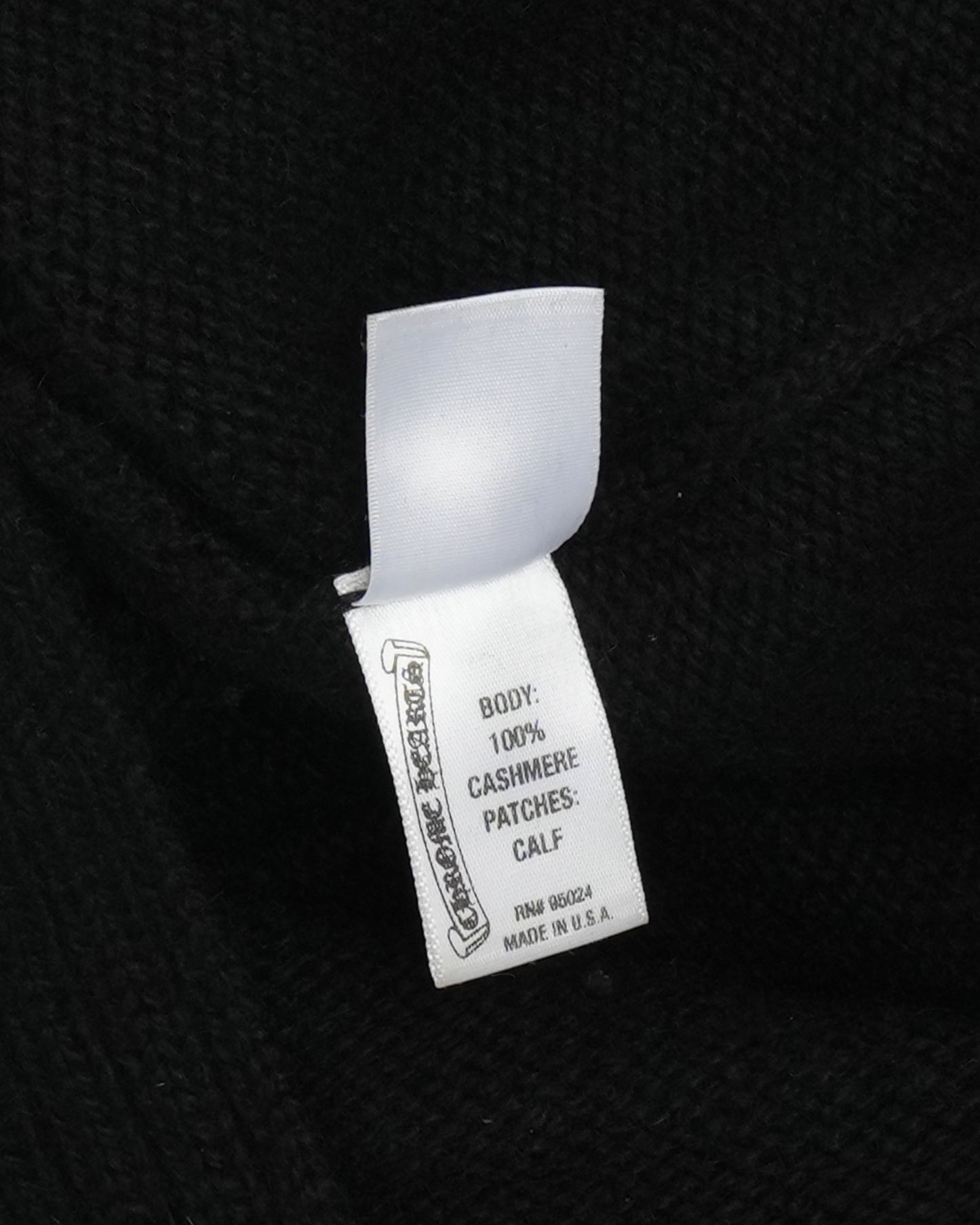 Spine Cross Patch Asymmetric Cardigan Sweater