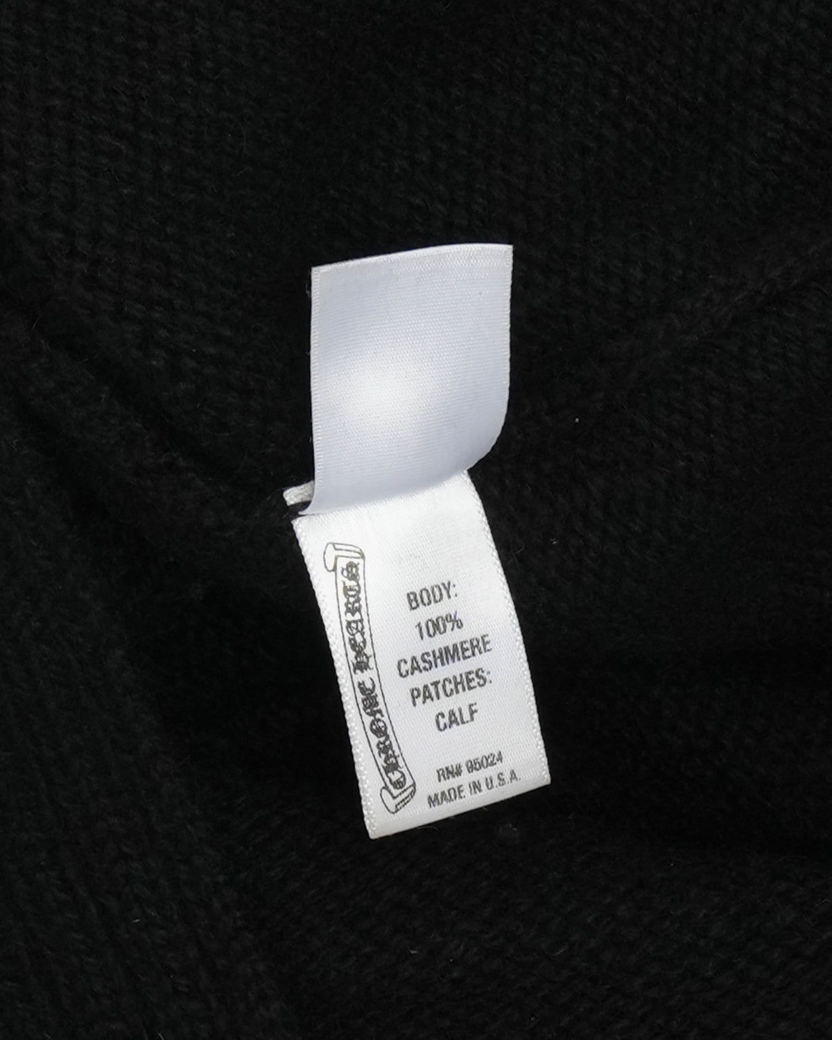 Spine Cross Patch Asymmetric Cardigan Sweater