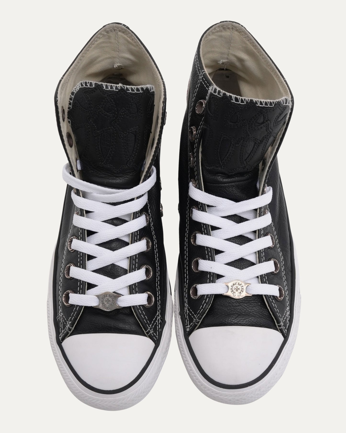 Dagger Embellished Cross Patch Leather Converse Chuck Taylor Sneakers