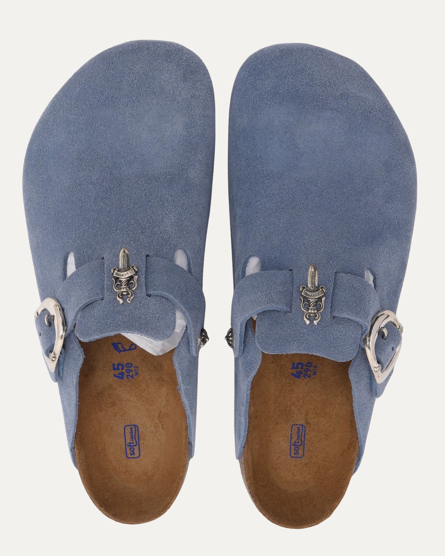 Dagger Embellished Birkenstock Boston Suede Mule