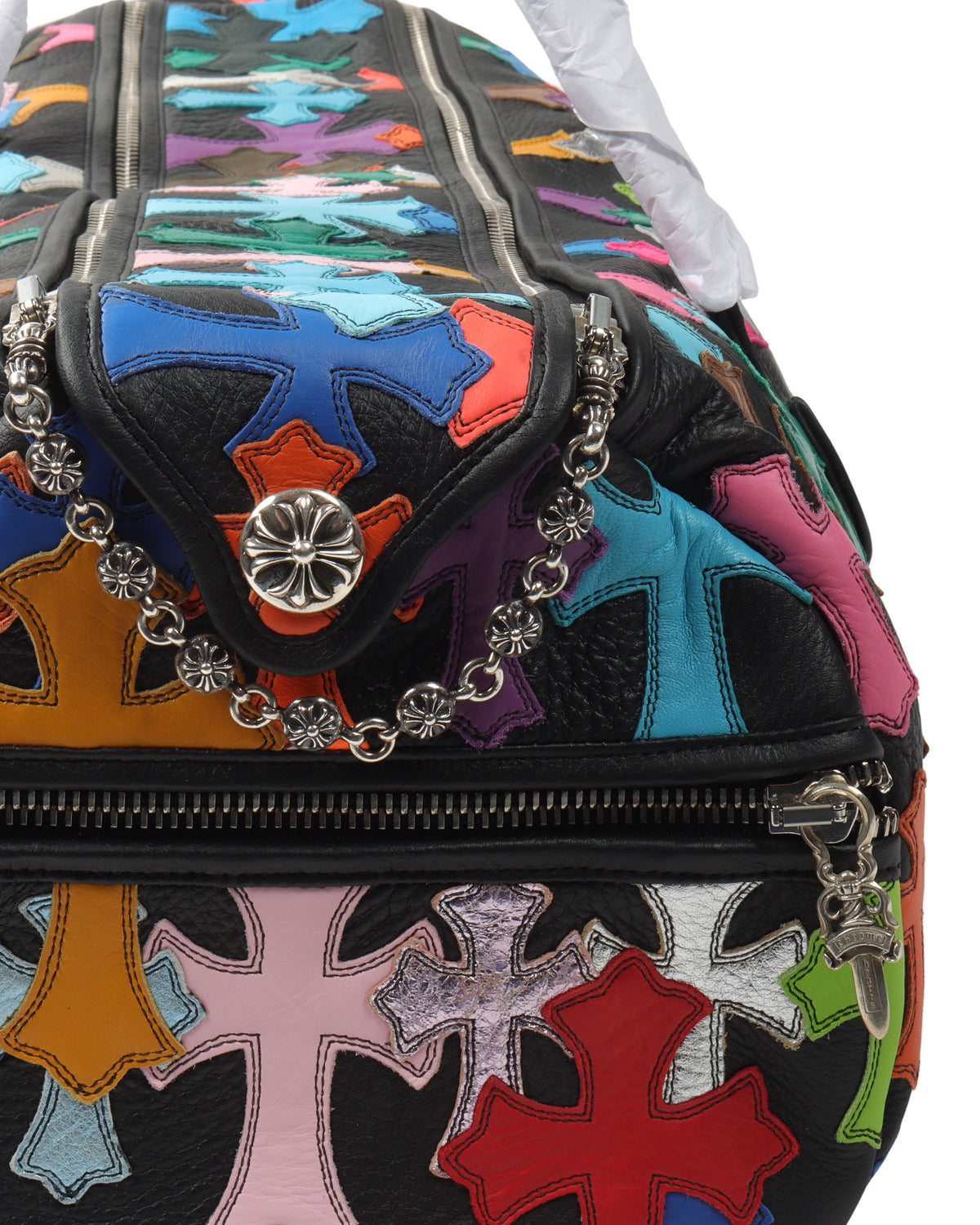 Multicolor Cross Patch Cemetery Large Duffle Bag
