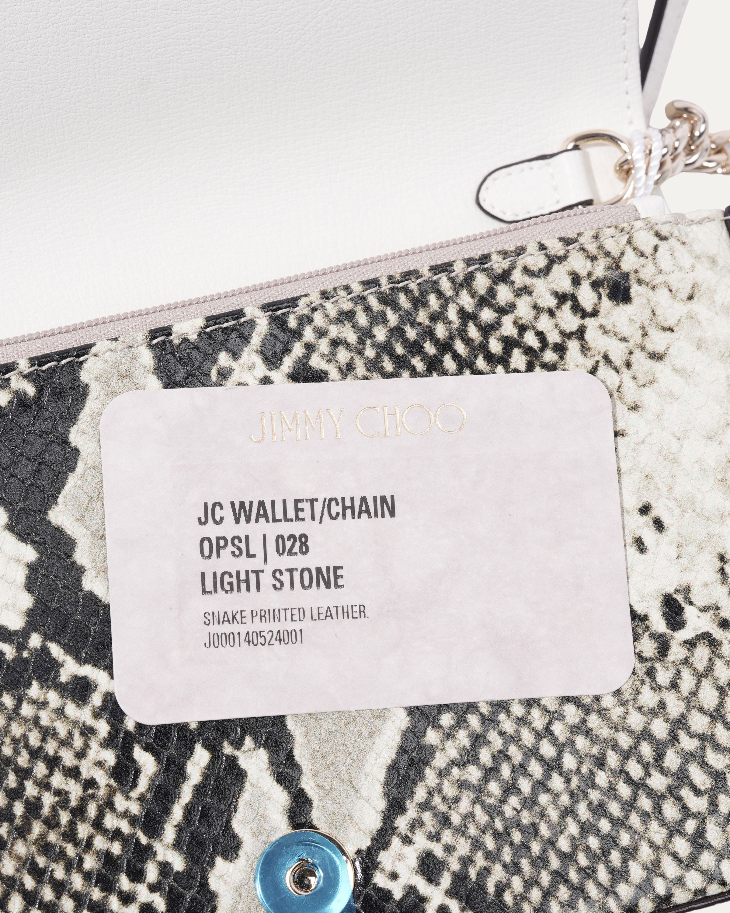 Snakeskin Printed Wallet On Chain