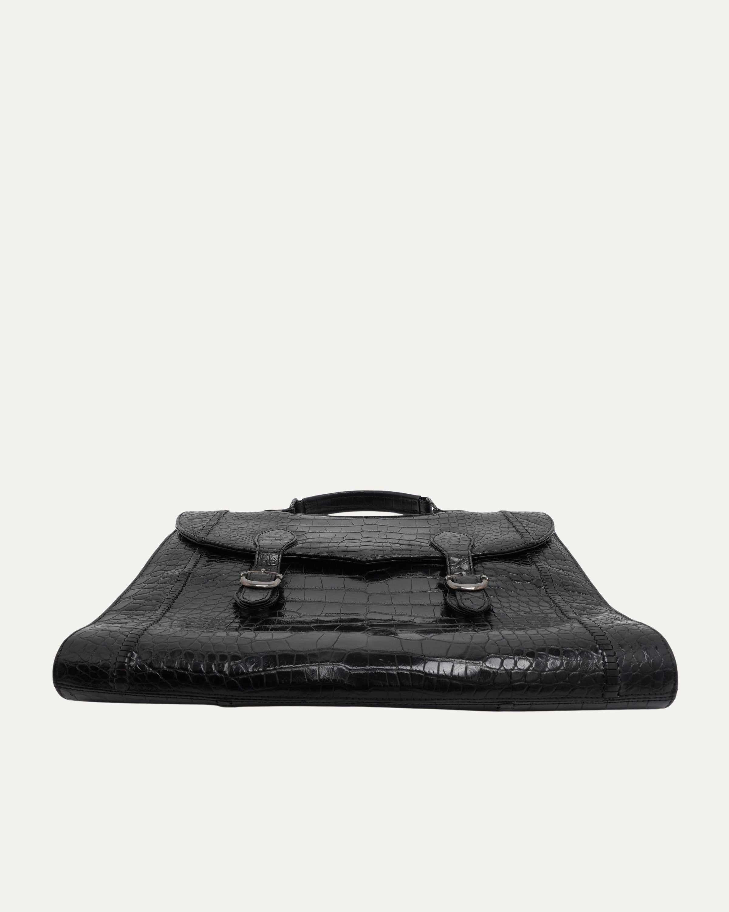 Chrome Hearts Crocodile Gunslinger Briefcase – Justin Reed