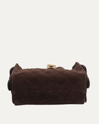 Suede Leather Quilted Mini 25 Hobo Bag