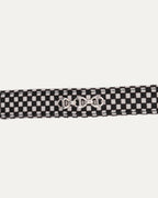 Checkerboard Pony Hair Pendant Western Belt