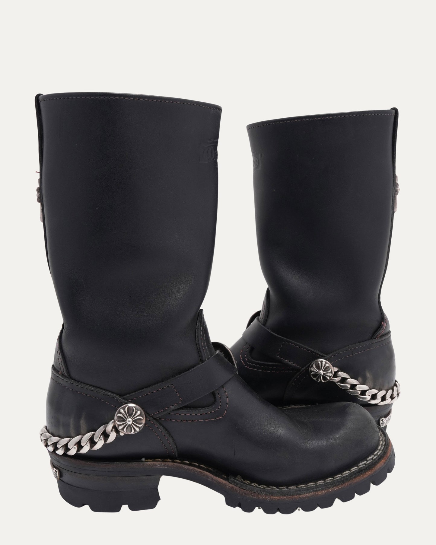 Wesco Chain Embellished Boss Boots