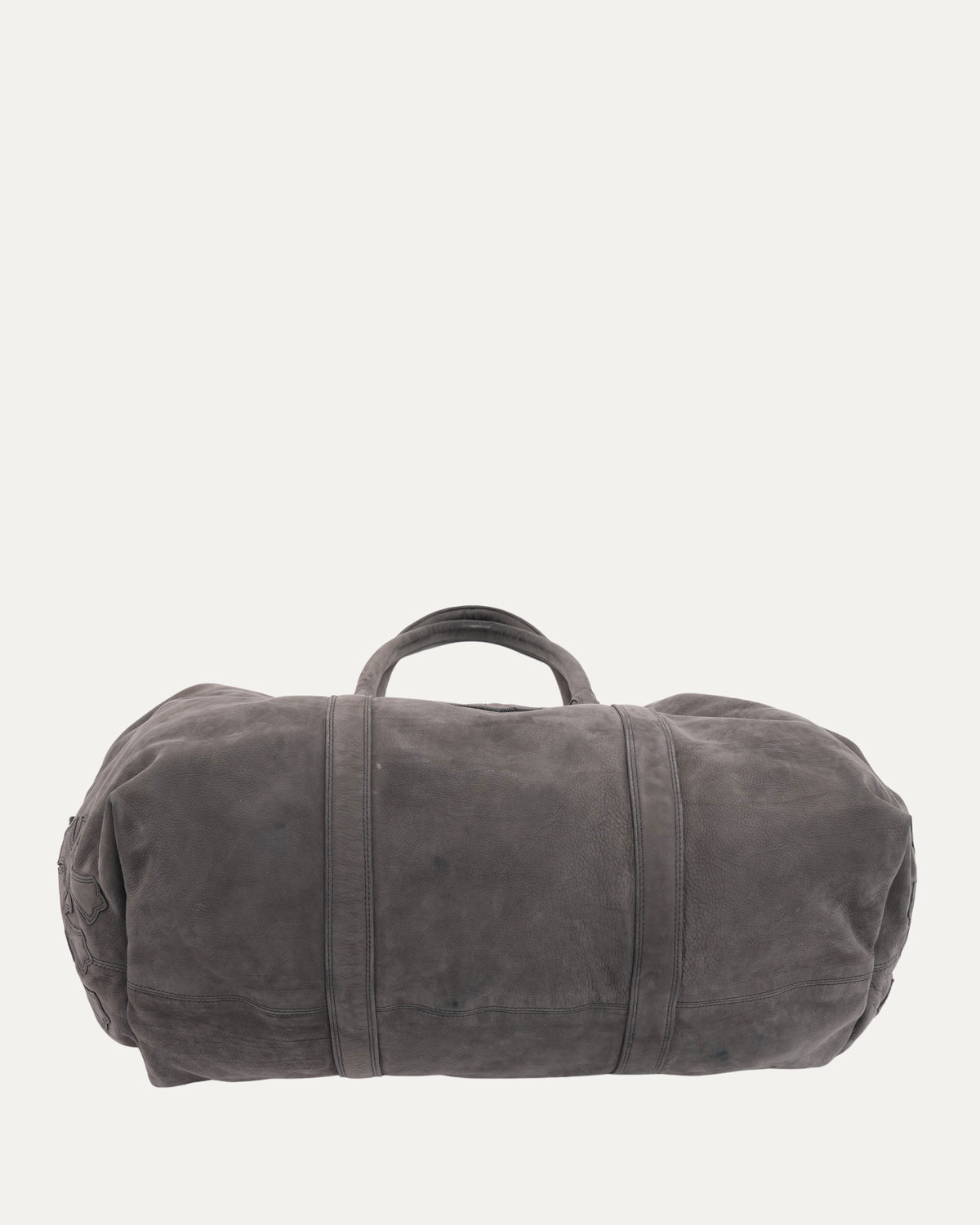 Cross Embellished Cross Patch Suede Weekender Bag
