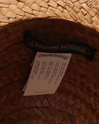 Cross Patch Silver Embellished Straw Hat