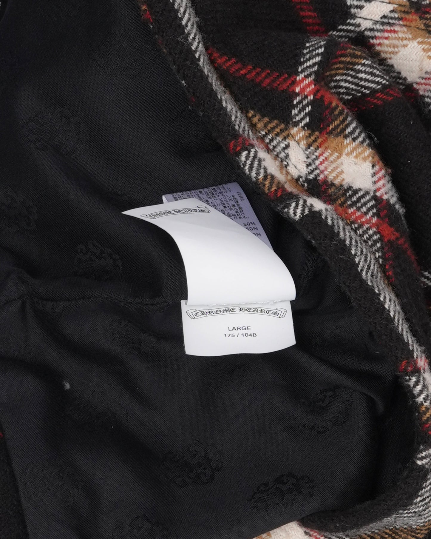 Shearling Collar Flannel Zip Up Jacket
