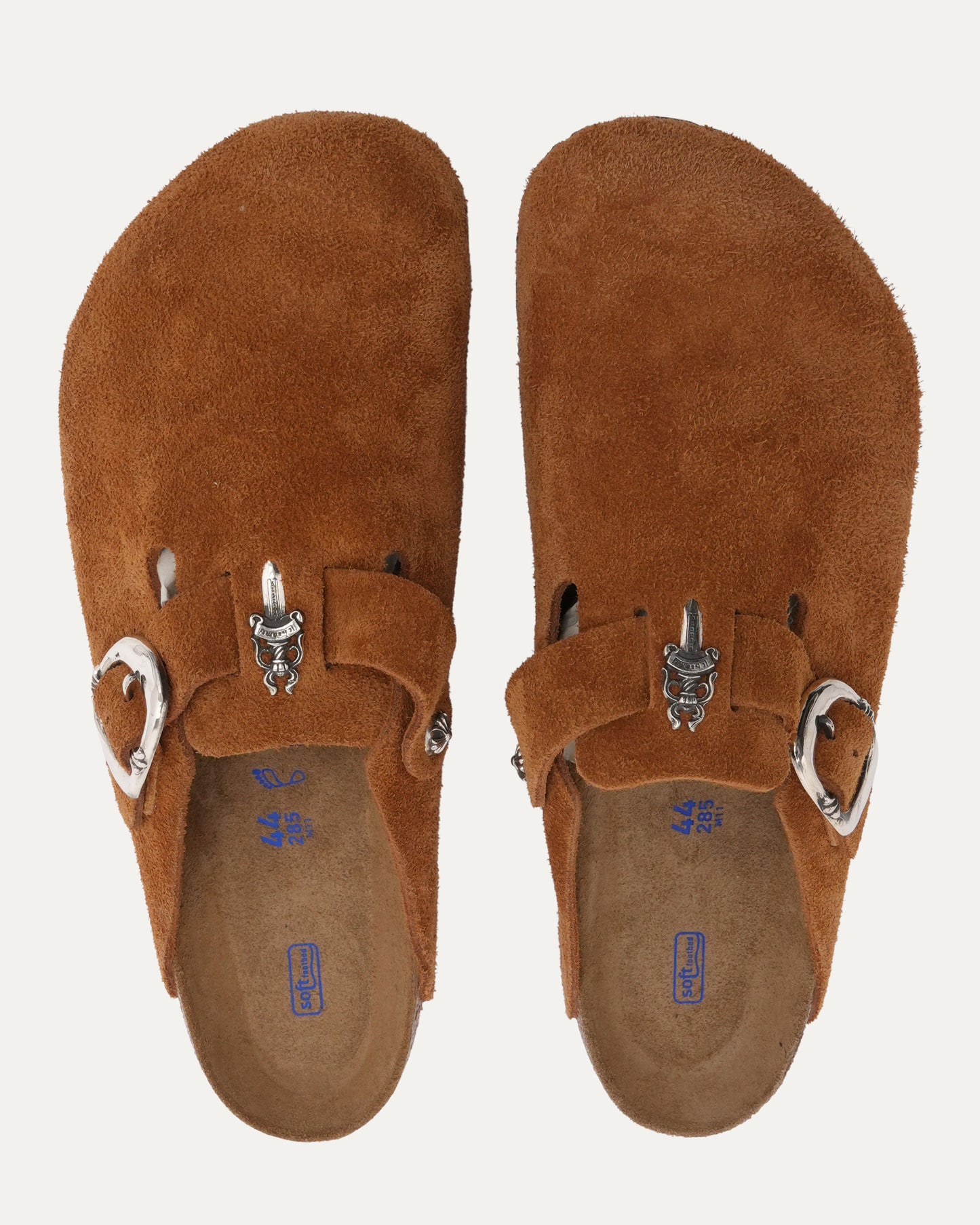 Dagger Embellished Birkenstock Boston Suede Mule