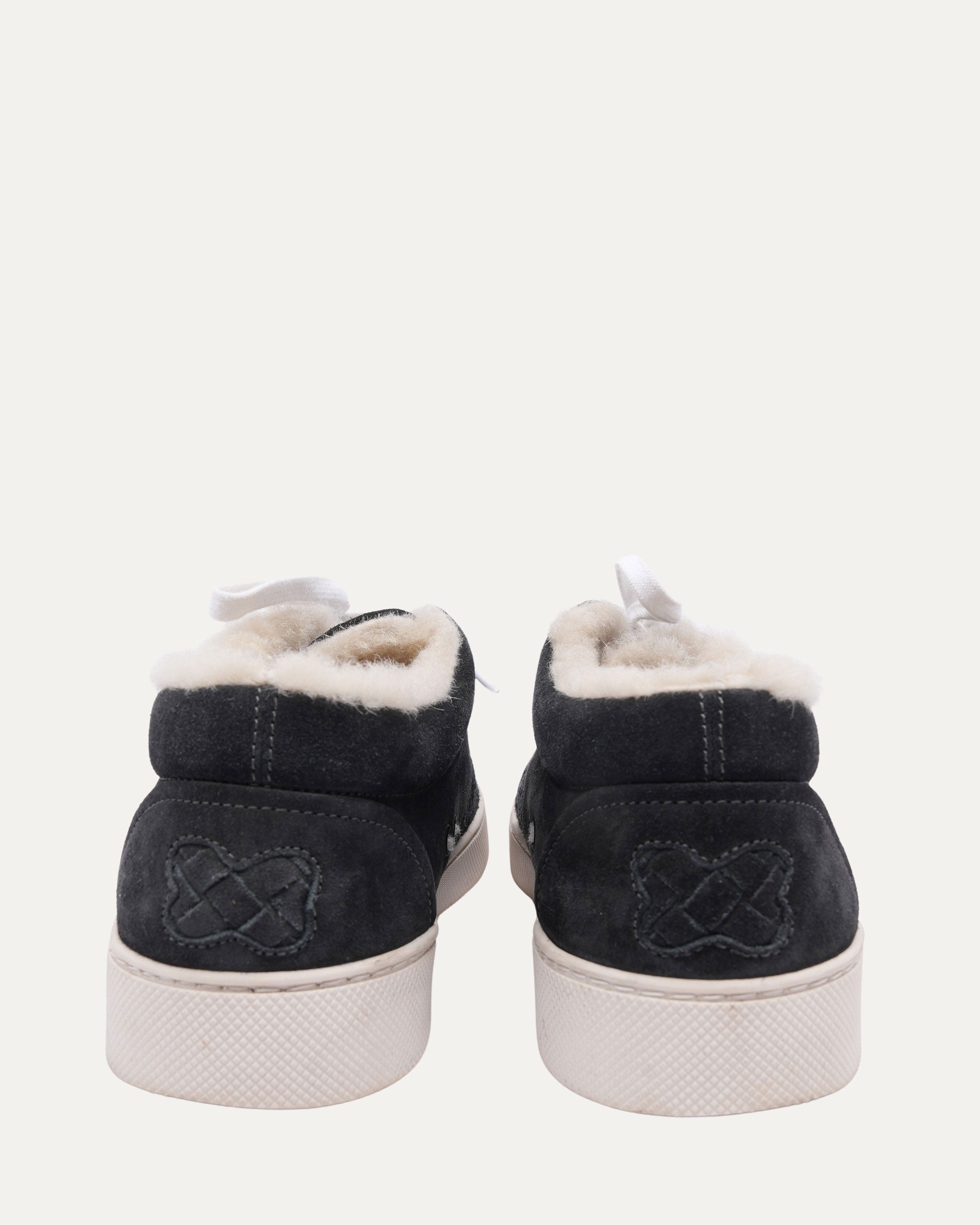 Intrecciato Suede Shearling Sneakers