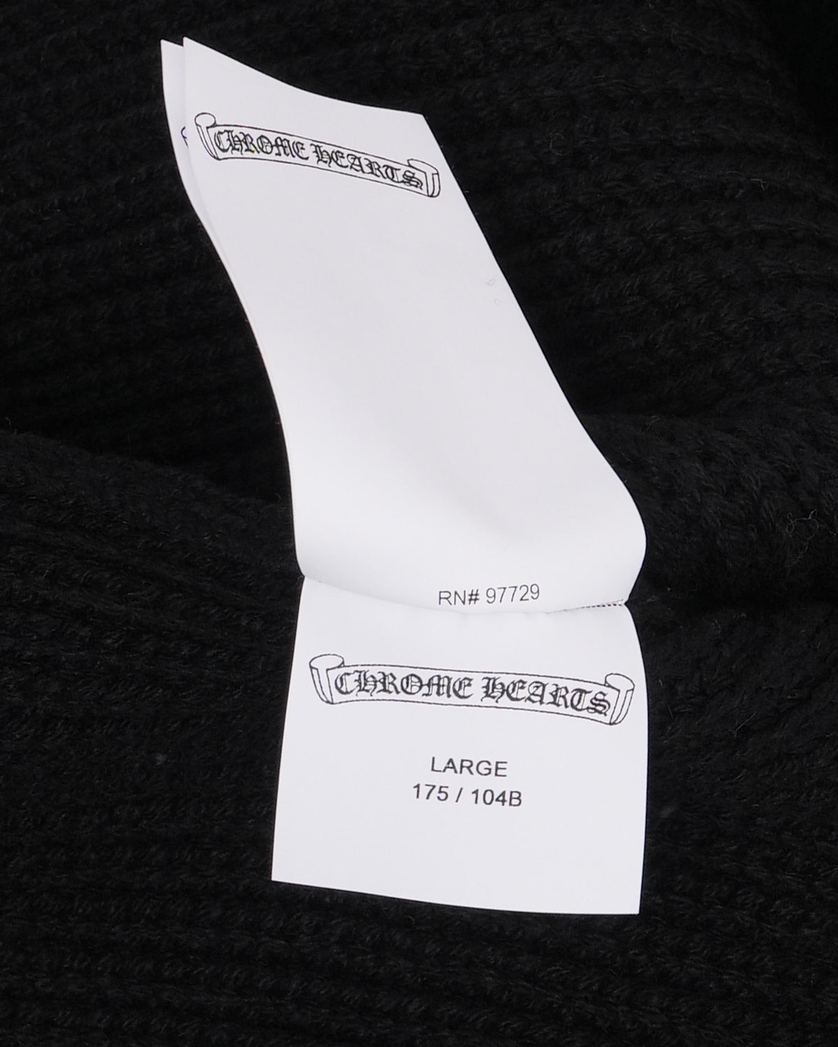 Cemetery Cross Patch Ribbed Crewneck Sweater