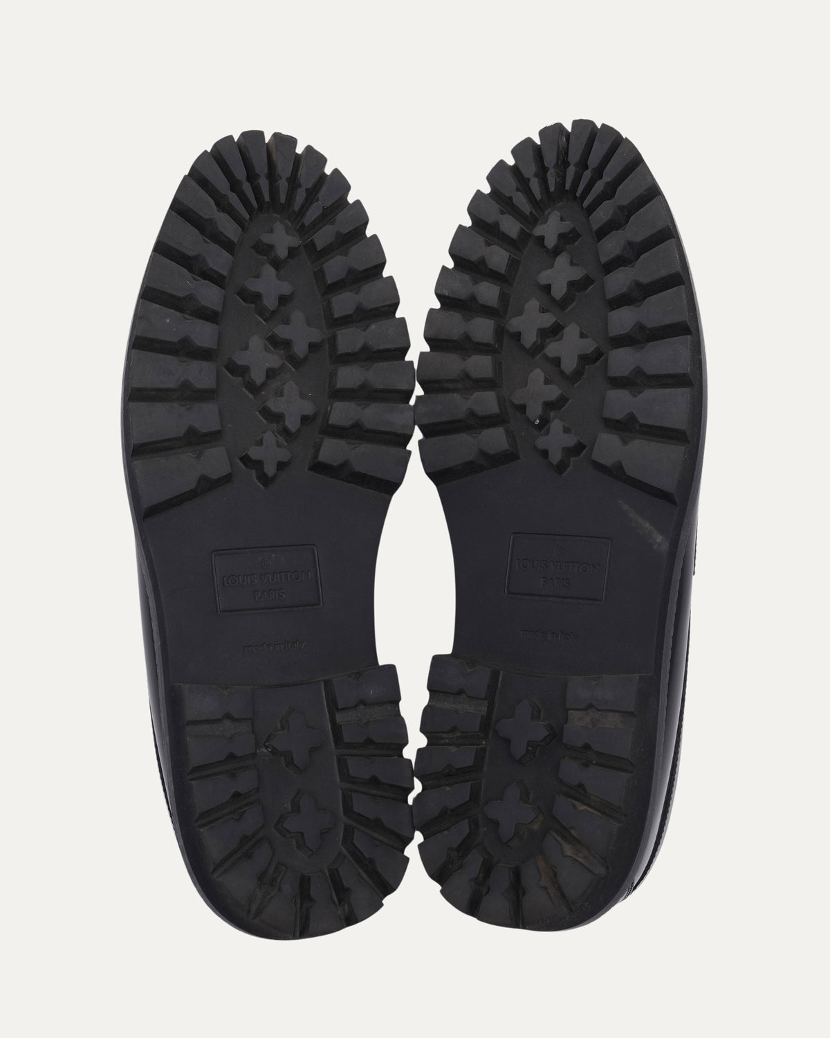 Debossed Monogram Patent Leather Loafers