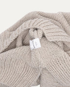 Cross Patch Oversized Cashmere Striped Sweater