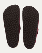 Cross Embellished Birkenstock Boston Suede Mule