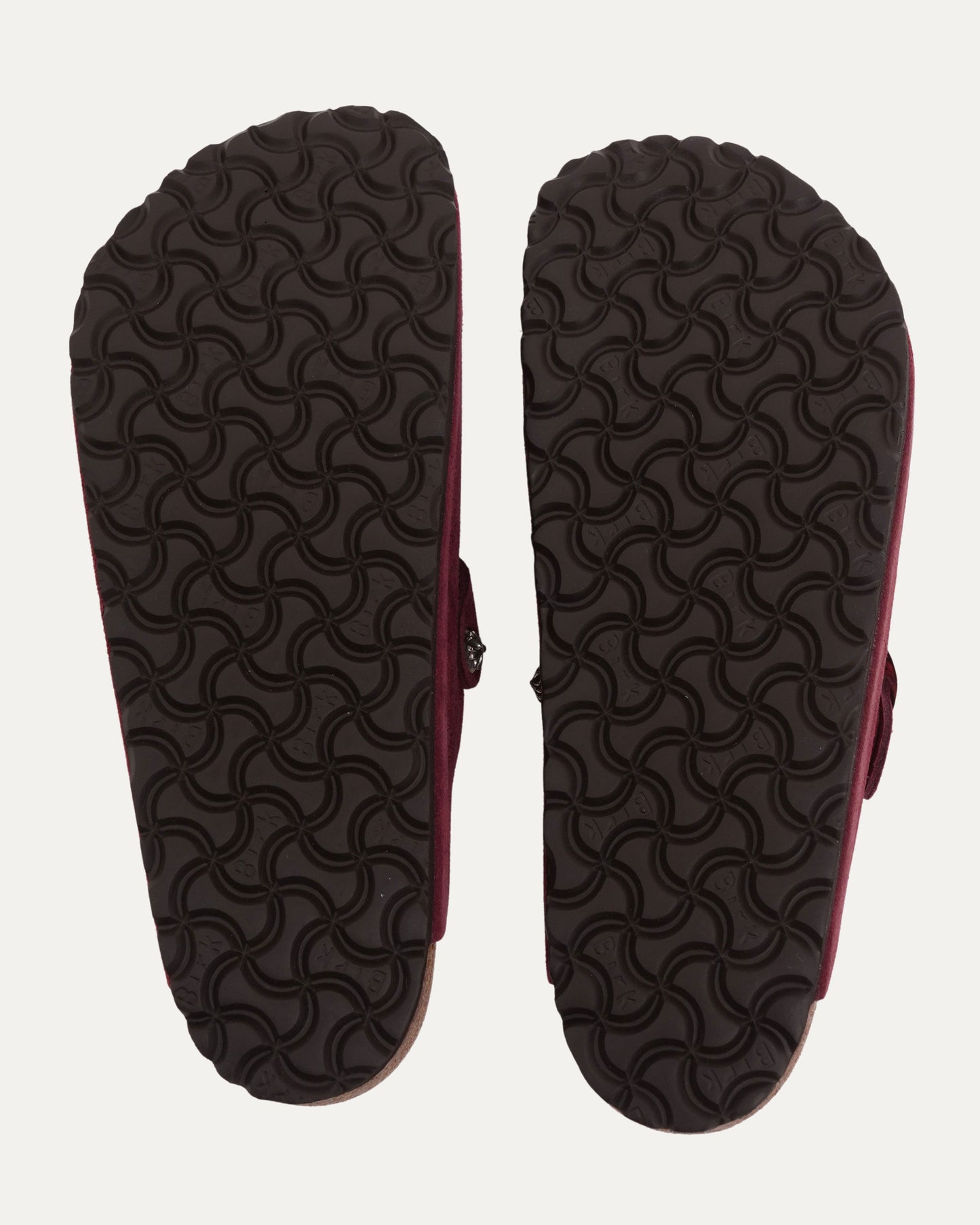 Cross Embellished Birkenstock Boston Suede Mule