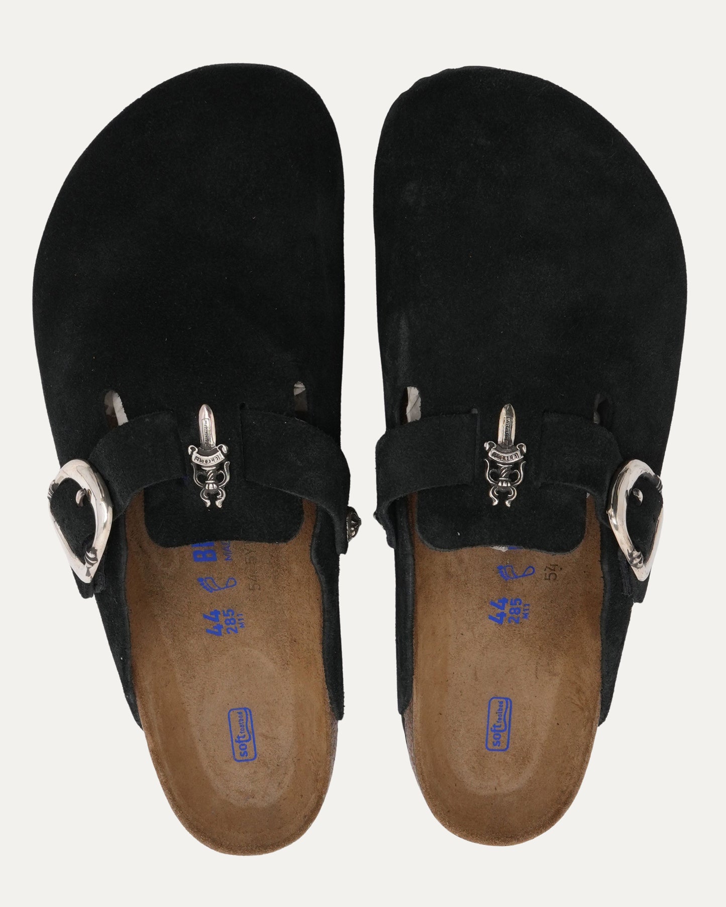 Dagger Embellished Birkenstock Boston Suede Mule