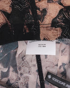 Waterfall Cross Patch Print Mesh Tube Top