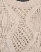 Distressed Cable Knit Sweater