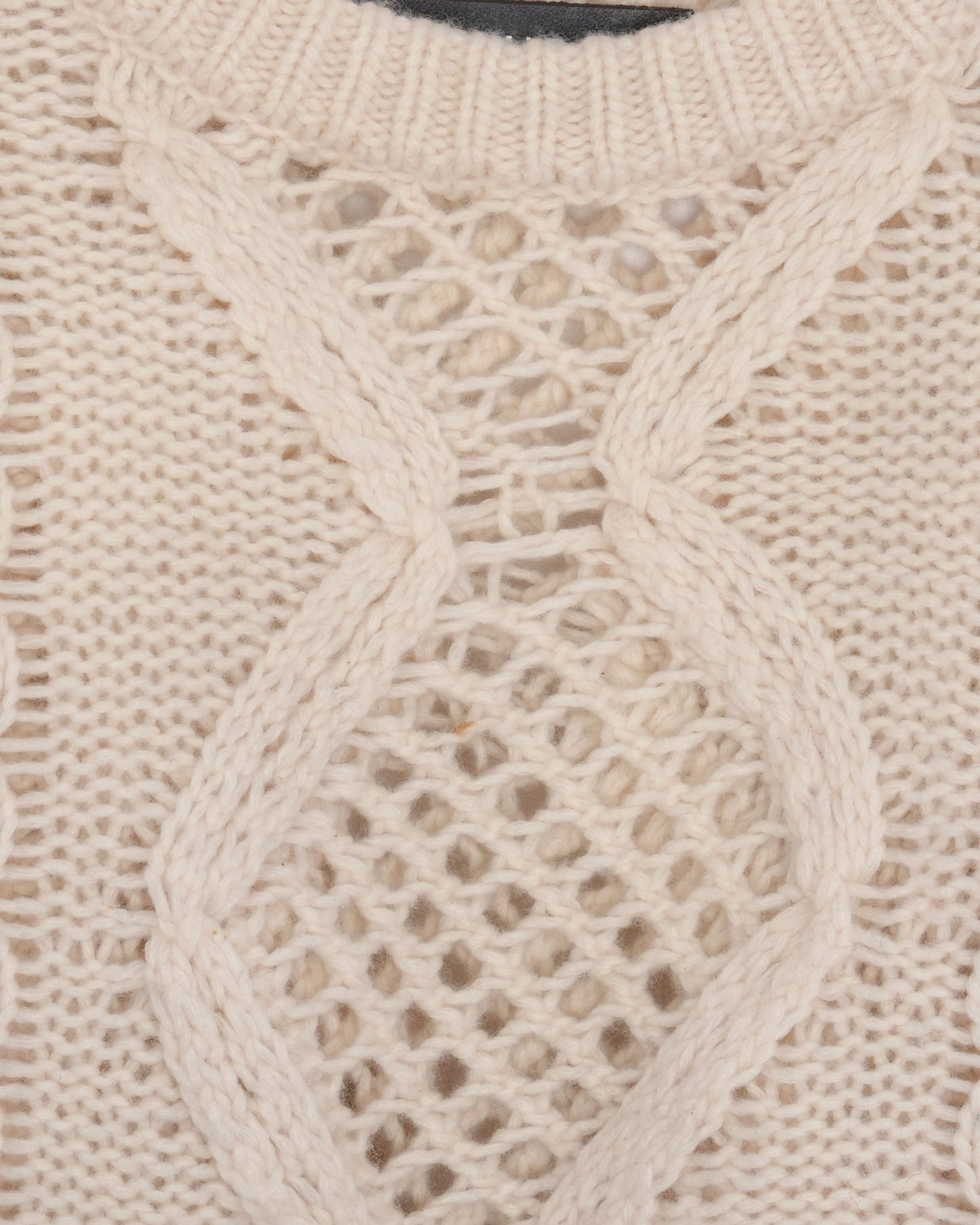 Distressed Cable Knit Sweater