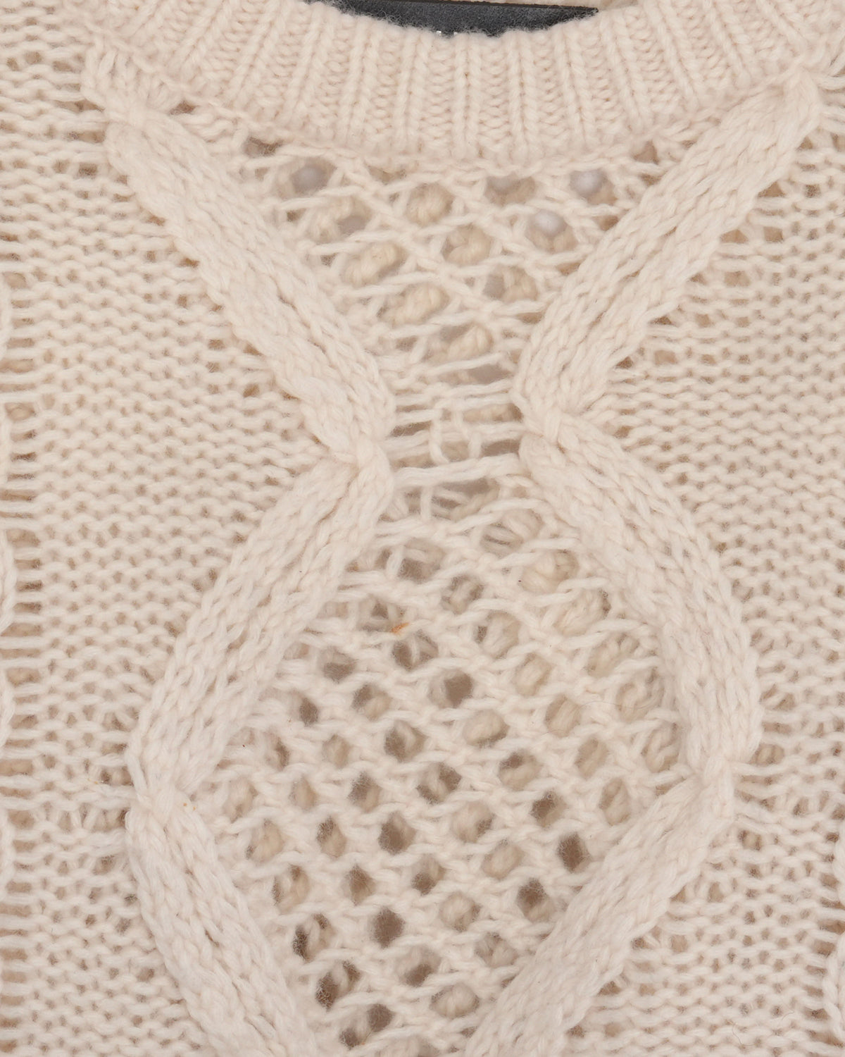 Distressed Cable Knit Sweater