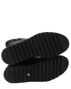 Rick Owens Blistered Leather Spiral Zip Creeper Boots