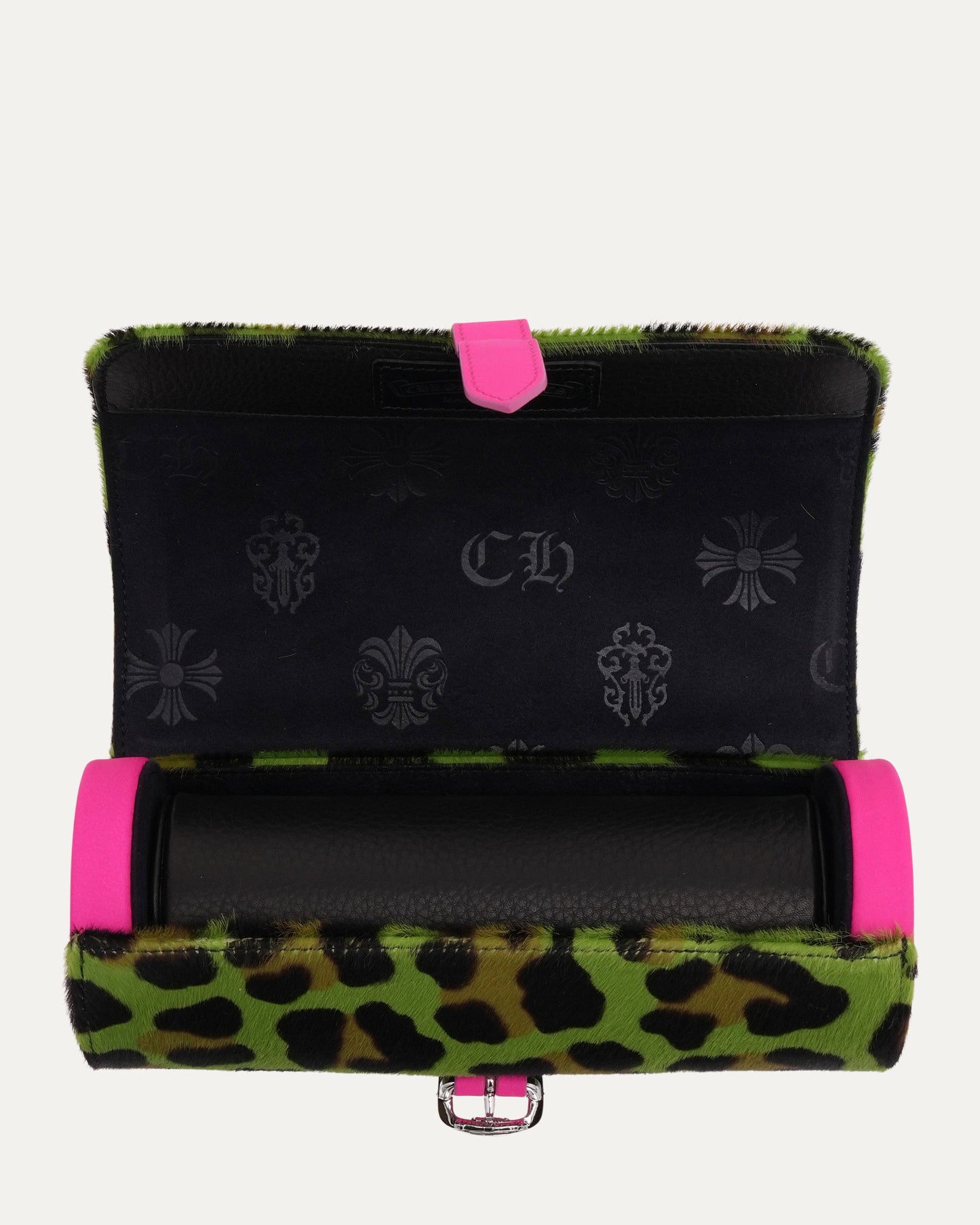 Leopard Pony Hair Watch Roll