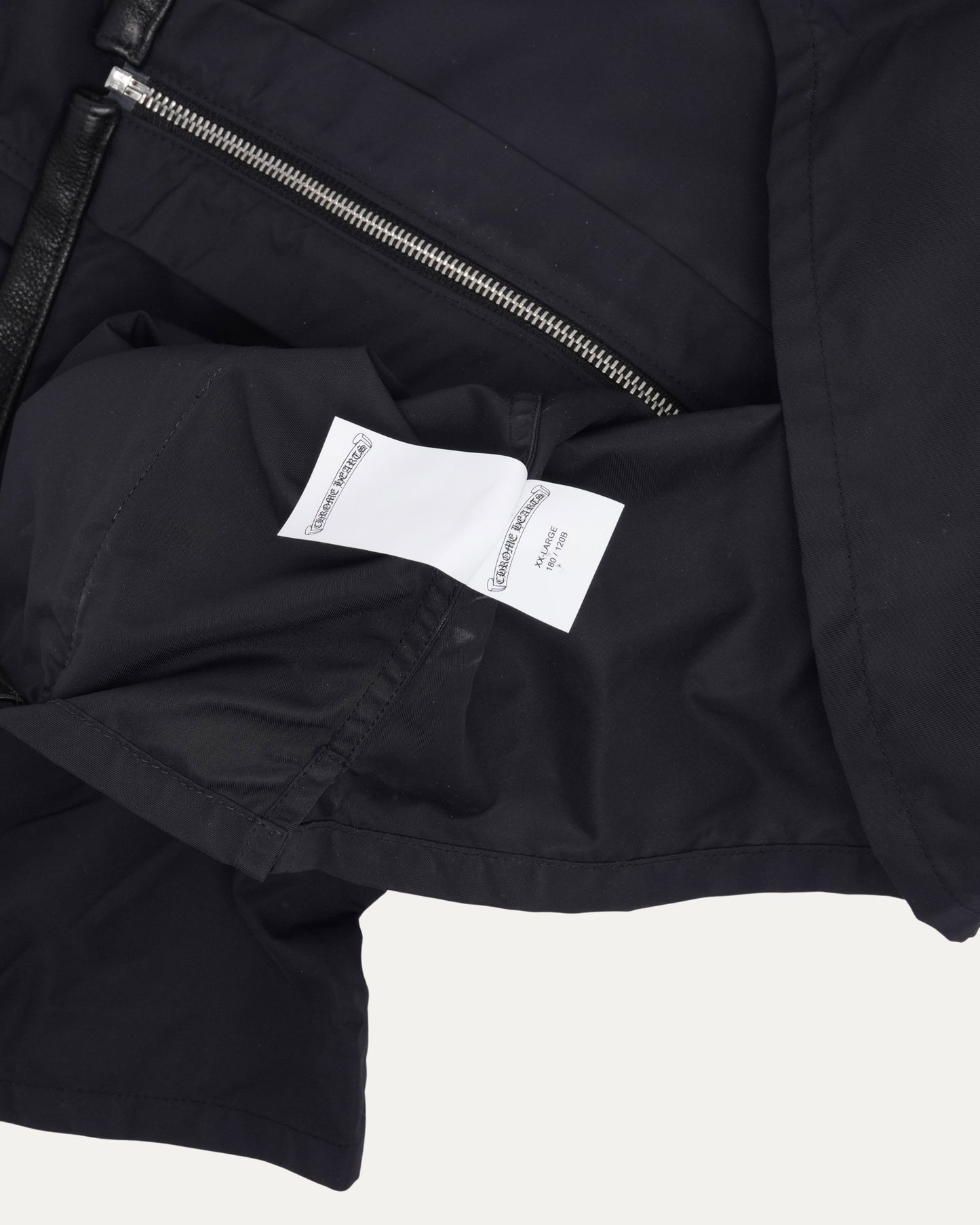 Nylon Leather Sedated Zipper Shirt
